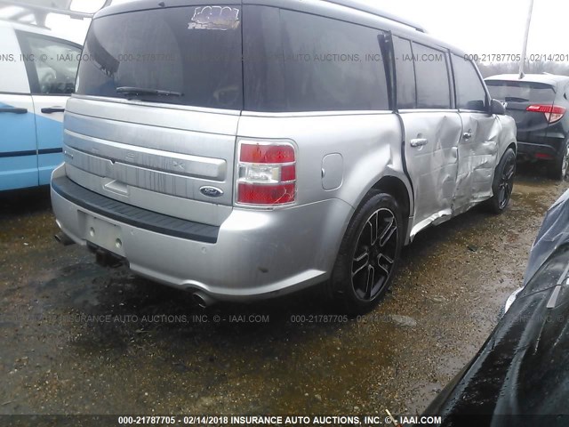 2FMGK5D81DBD35581 - 2013 FORD FLEX LIMITED SILVER photo 4