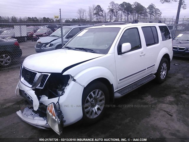 5N1AR1NN8BC624162 - 2011 NISSAN PATHFINDER S/LE/SE WHITE photo 2