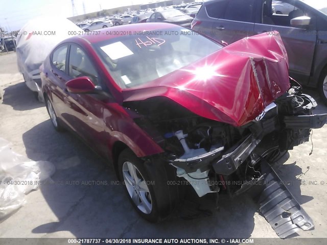 KMHDH4AE7DU972667 - 2013 HYUNDAI ELANTRA GLS/LIMITED RED photo 1