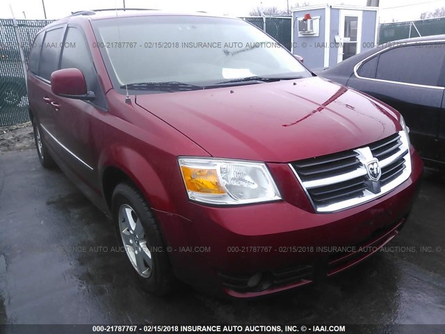 2D4RN5D16AR116600 - 2010 DODGE GRAND CARAVAN SXT RED photo 1