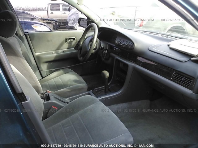 1N4BU31D0TC172263 - 1996 NISSAN ALTIMA XE/GXE/SE/GLE TURQUOISE photo 5