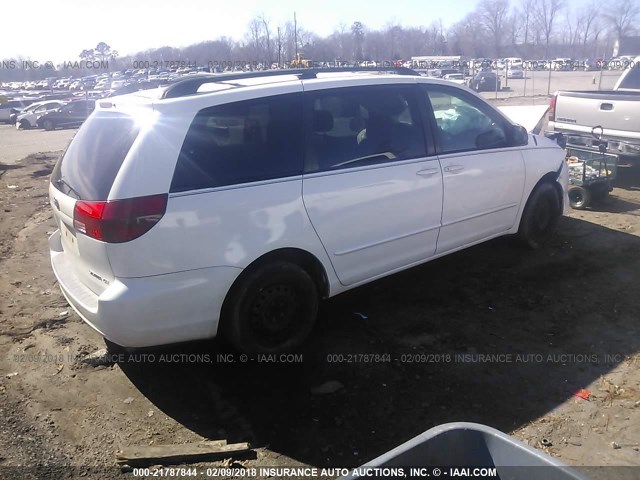 5TDZA23CX4S055676 - 2004 TOYOTA SIENNA CE/LE WHITE photo 4