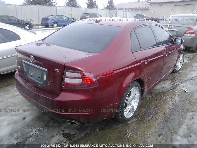 19UUA66217A036814 - 2007 ACURA TL RED photo 4