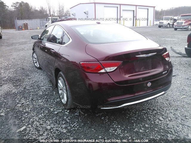 1C3CCCAB5FN732212 - 2015 CHRYSLER 200 LIMITED RED photo 3