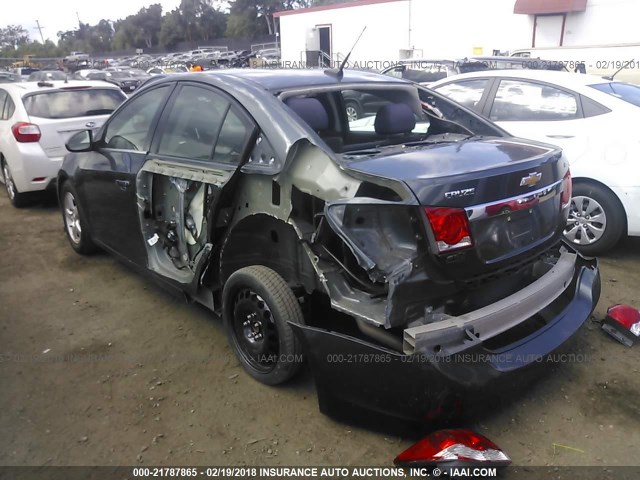 1G1PC5SB6D7185100 - 2013 CHEVROLET CRUZE LT GRAY photo 3