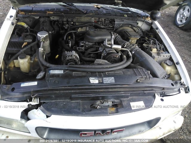 1GTCS19X4T8520365 - 1996 GMC SONOMA WHITE photo 10