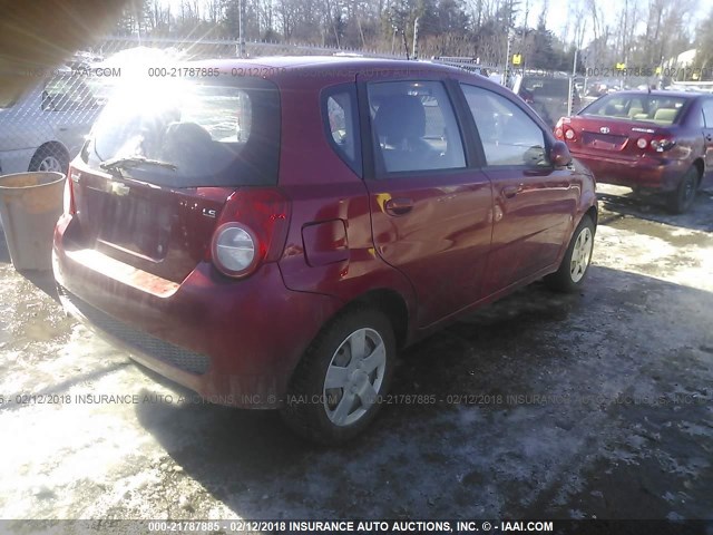 KL1TD66E99B610768 - 2009 CHEVROLET AVEO LS/LT 栗色 照片 4