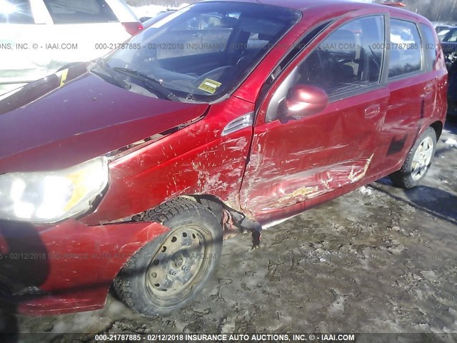 KL1TD66E99B610768 - 2009 CHEVROLET AVEO LS/LT 栗色 照片 6