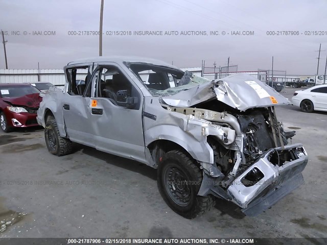 1FTEW1CF1FKD61440 - 2015 FORD F150 SUPERCREW SILVER photo 1