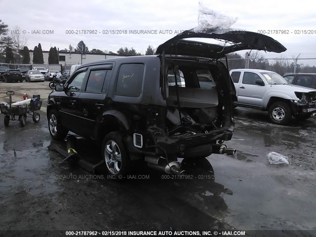 5FNYF4H52DB003465 - 2013 HONDA PILOT EXL BLACK photo 3