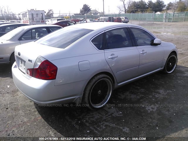 JNKBY01E76M202961 - 2006 INFINITI M45 SPORT SILVER photo 4