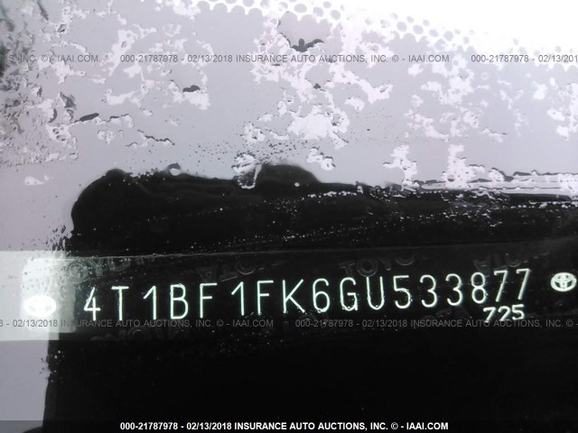 4T1BF1FK6GU533877 - 2016 TOYOTA CAMRY LE/XLE/SE/XSE WHITE photo 9