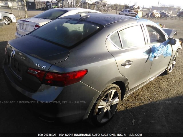 19VDE1F39EE006848 - 2014 ACURA ILX 20 GRAY photo 4