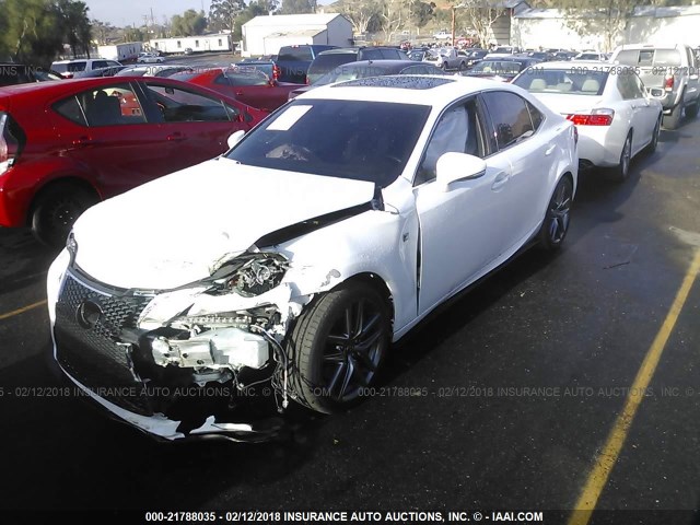 JTHBA1D2XG5032554 - 2016 LEXUS IS 200T WHITE photo 2