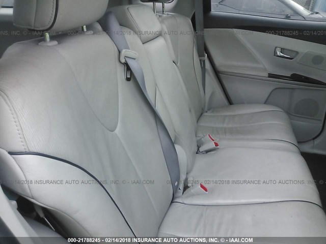 4T3BA3BB5AU011188 - 2010 TOYOTA VENZA GRAY photo 8