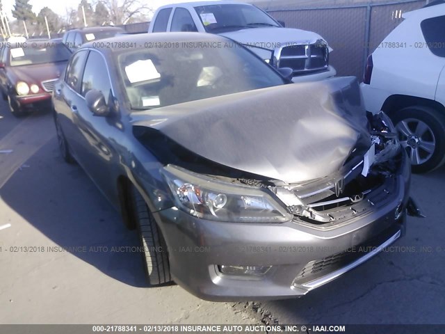 1HGCR2F56EA046646 - 2014 HONDA ACCORD SPORT GRAY photo 1