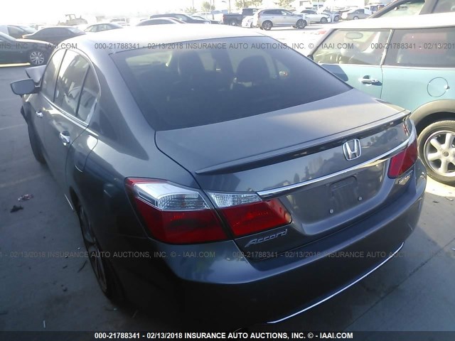 1HGCR2F56EA046646 - 2014 HONDA ACCORD SPORT GRAY photo 3