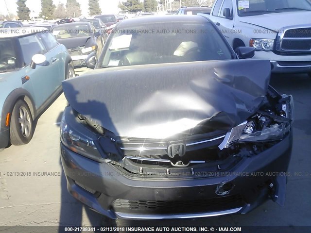 1HGCR2F56EA046646 - 2014 HONDA ACCORD SPORT GRAY photo 6