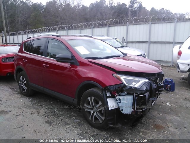 2T3ZFREV1HW315332 - 2017 TOYOTA RAV4 LE RED photo 1