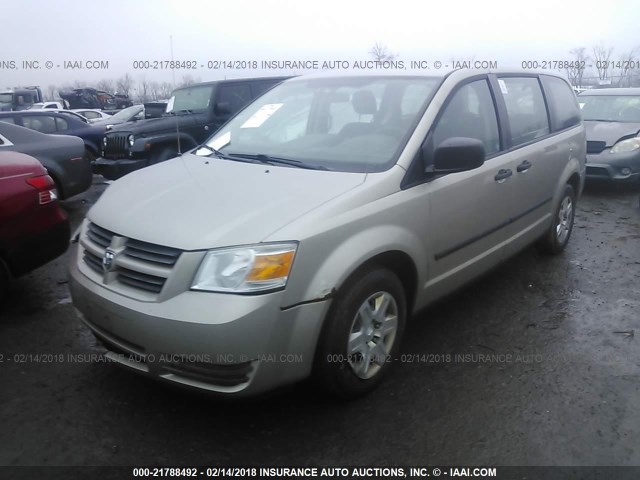 2D8HN44H98R697103 - 2008 DODGE GRAND CARAVAN SE GOLD photo 2