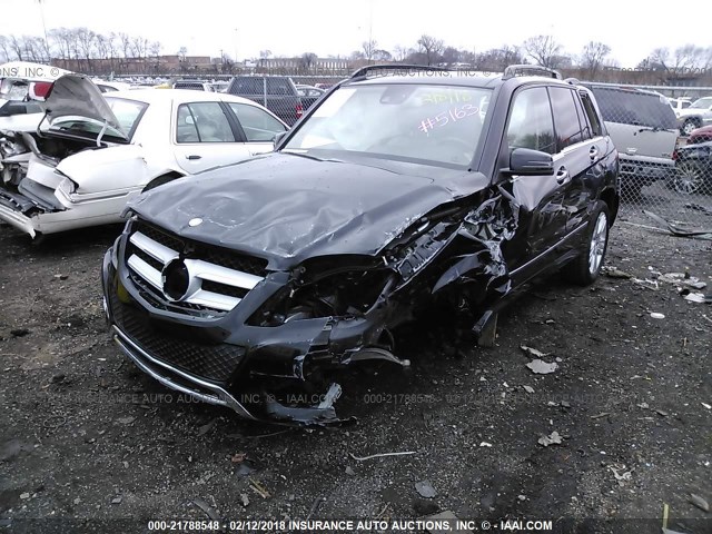 WDCGG8JBXDF965163 - 2013 MERCEDES-BENZ GLK 350 4MATIC BLACK photo 2