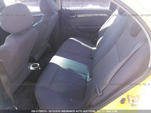 KL1TD56607B187899 - 2007 CHEVROLET AVEO LS YELLOW photo 8