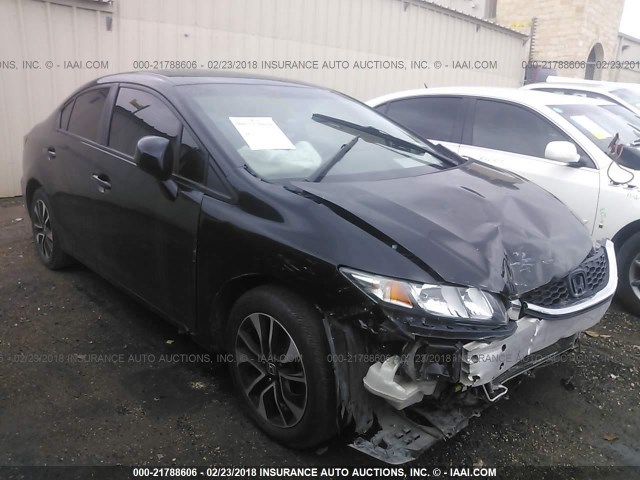 19XFB2F98DE050504 - 2013 HONDA CIVIC EXL BLACK photo 1
