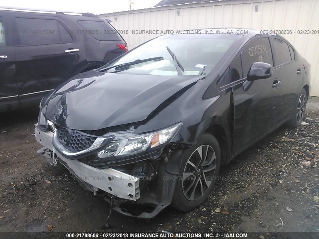 19XFB2F98DE050504 - 2013 HONDA CIVIC EXL BLACK photo 2
