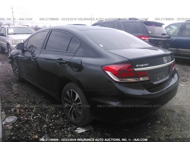 19XFB2F98DE050504 - 2013 HONDA CIVIC EXL BLACK photo 3
