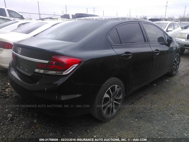 19XFB2F98DE050504 - 2013 HONDA CIVIC EXL BLACK photo 4