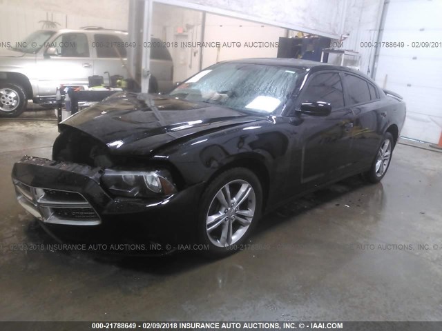 2C3CDXJG7CH263063 - 2012 DODGE CHARGER SXT BLACK photo 2