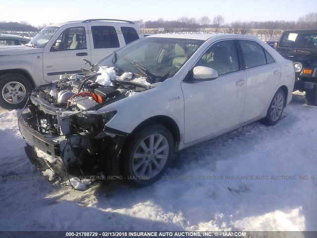 4T1BD1FK4CU059119 - 2012 TOYOTA CAMRY HYBRID/LE/XLE 白色 照片 2