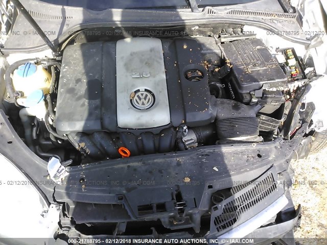 3VWEF71K37M075373 - 2007 VOLKSWAGEN JETTA WOLFSBURG 银色 照片 10