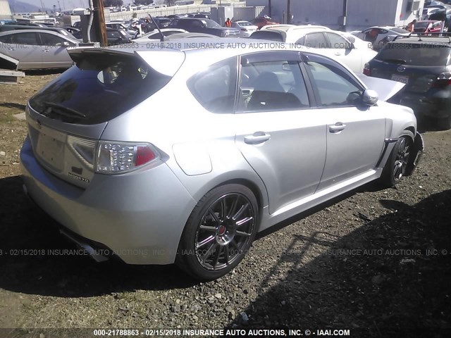 JF1GR89668L826555 - 2008 SUBARU IMPREZA WRX STI SILVER photo 4