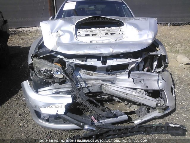 JF1GR89668L826555 - 2008 SUBARU IMPREZA WRX STI SILVER photo 6