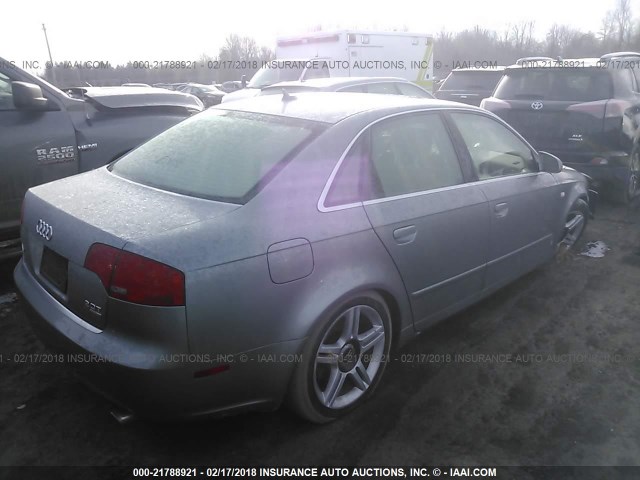 WAUDF78E27A081027 - 2007 AUDI A4 2.0T QUATTRO SILVER photo 4