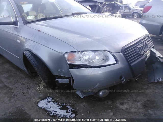 WAUDF78E27A081027 - 2007 AUDI A4 2.0T QUATTRO SILVER photo 6