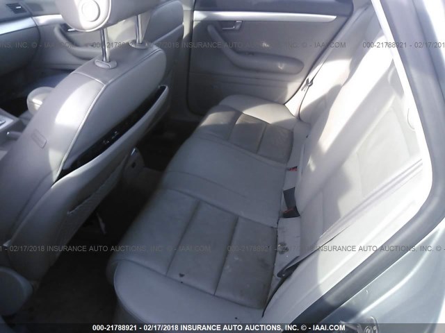 WAUDF78E27A081027 - 2007 AUDI A4 2.0T QUATTRO SILVER photo 8