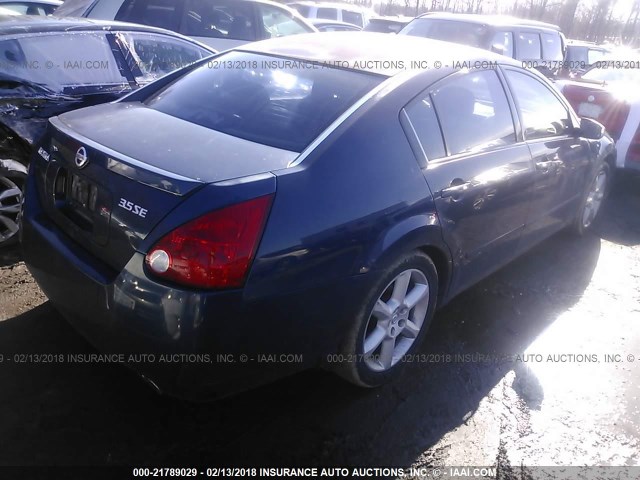 1N4BA41E84C883993 - 2004 NISSAN MAXIMA SE/SL BLUE photo 4