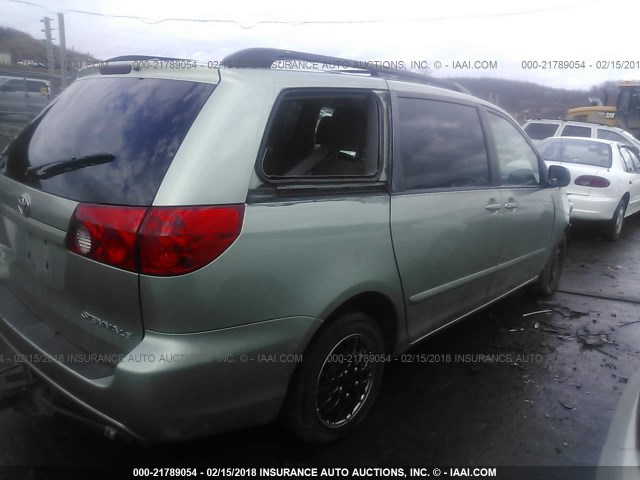 5TDZK23C99S285164 - 2009 TOYOTA SIENNA CE/LE GREEN photo 4