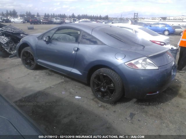 4A3AK34TX8E002550 - 2008 MITSUBISHI ECLIPSE GT BLUE photo 3