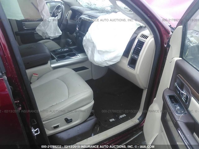 1C6RR7NT6DS556159 - 2013 RAM 1500 LARAMIE MAROON photo 5