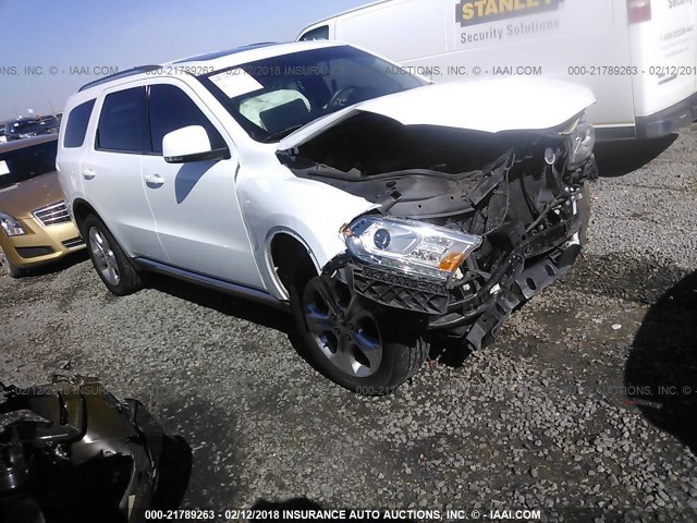 1C4RDJDG8EC411368 - 2014 DODGE DURANGO LIMITED WHITE photo 1