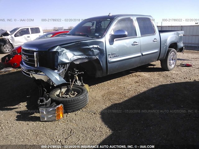 3GTP2VE33BG364081 - 2011 GMC SIERRA K1500 SLE BLUE photo 2