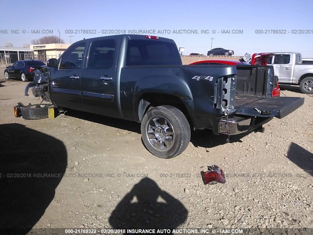 3GTP2VE33BG364081 - 2011 GMC SIERRA K1500 SLE BLUE photo 3