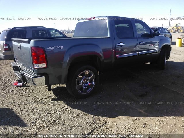 3GTP2VE33BG364081 - 2011 GMC SIERRA K1500 SLE BLUE photo 4