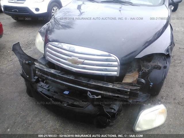 3GNDA13D97S616020 - 2007 CHEVROLET HHR LS BLACK photo 6