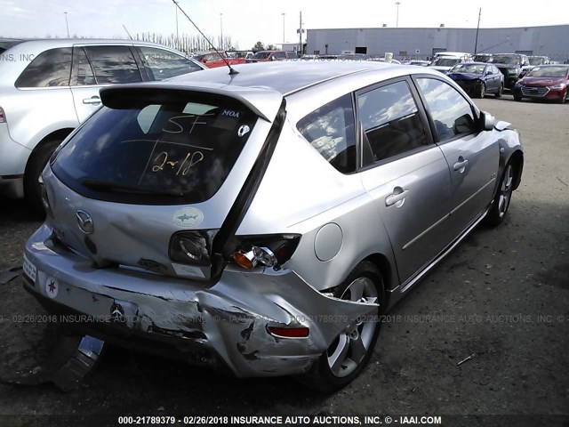 JM1BK343241216196 - 2004 MAZDA 3 HATCHBACK SILVER photo 4