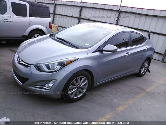 5NPDH4AE4FH617537 - 2015 HYUNDAI ELANTRA SE/SPORT/LIMITED GRAY photo 2