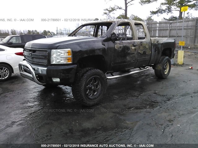 1GCEK29009Z267338 - 2009 CHEVROLET SILVERADO K1500 LT BLACK photo 2